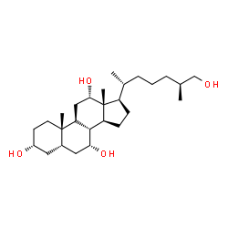 ChemSpider 2D Image | (25S)-5beta-cholestane-3alpha,7alpha,12alpha,26-tetrol | C27H48O4