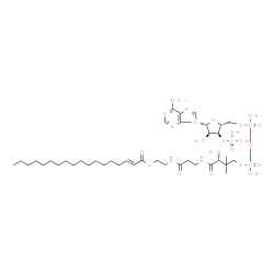ChemSpider 2D Image | trans-2-octadecenoyl-CoA | C39H68N7O17P3S