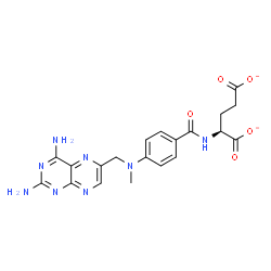 ChemSpider 2D Image | (2S)-2-[(4-{[(2,4-Diamino-6-pteridinyl)methyl](methyl)amino}benzoyl)amino]pentanedioate | C20H20N8O5