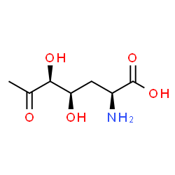 ChemSpider 2D Image | 2-amino-2,3,7-trideoxy-D-lyxo-hept-6-ulosonic acid | C7H13NO5