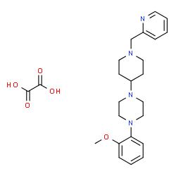 ChemSpider 2D Image | 1-(2-Methoxyphenyl)-4-[1-(2-pyridinylmethyl)-4-piperidinyl]piperazine ethanedioate (1:1) | C24H32N4O5