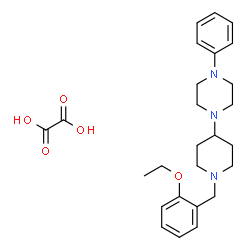 ChemSpider 2D Image | 1-[1-(2-Ethoxybenzyl)-4-piperidinyl]-4-phenylpiperazine ethanedioate (1:1) | C26H35N3O5