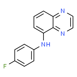 ChemSpider 2D Image | N-(4-Fluorophenyl)-5-quinoxalinamine | C14H10FN3