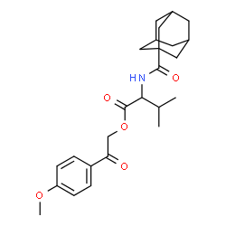 ChemSpider 2D Image | 2-(4-Methoxyphenyl)-2-oxoethyl N-(adamantan-1-ylcarbonyl)valinate | C25H33NO5