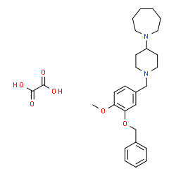 ChemSpider 2D Image | 1-{1-[3-(Benzyloxy)-4-methoxybenzyl]-4-piperidinyl}azepane ethanedioate (1:1) | C28H38N2O6