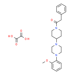 ChemSpider 2D Image | 1-{4-[4-(2-Methoxyphenyl)-1-piperazinyl]-1-piperidinyl}-2-phenylethanone ethanedioate (1:1) | C26H33N3O6