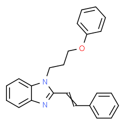ChemSpider 2D Image | 1-(3-Phenoxypropyl)-2-(2-phenylvinyl)-1H-benzimidazole | C24H22N2O