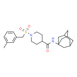 ChemSpider 2D Image | N-(Adamantan-1-yl)-1-[(3-methylbenzyl)sulfonyl]-4-piperidinecarboxamide | C24H34N2O3S