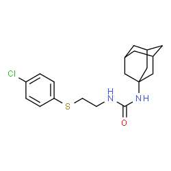 ChemSpider 2D Image | 1-Adamantan-1-yl-3-{2-[(4-chlorophenyl)sulfanyl]ethyl}urea | C19H25ClN2OS