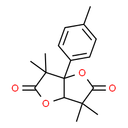 ChemSpider 2D Image | 3,3,6,6-Tetramethyl-3a-p-tolyl-tetrahydro-furo[3,2-b]furan-2,5-dione | C17H20O4