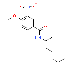 ChemSpider 2D Image | 4-Methoxy-N-(6-methyl-2-heptanyl)-3-nitrobenzamide | C16H24N2O4