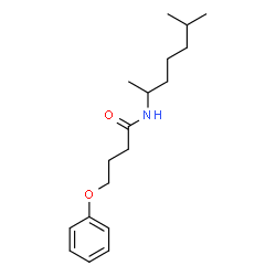 ChemSpider 2D Image | N-(6-Methyl-2-heptanyl)-4-phenoxybutanamide | C18H29NO2