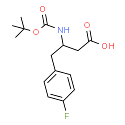 ChemSpider 2D Image | 3-[(tert-Butoxycarbonyl)amino]-4-(4-fluorophenyl)butanoic acid | C15H20FNO4