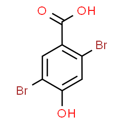 ChemSpider 2D Image | 2,5-Dibromo-4-hydroxybenzoic acid | C7H4Br2O3