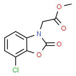 ChemSpider 2D Image | Methyl (7-chloro-2-oxo-1,3-benzoxazol-3(2H)-yl)acetate | C10H8ClNO4