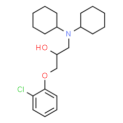 ChemSpider 2D Image | 1-(2-Chlorophenoxy)-3-(dicyclohexylamino)-2-propanol | C21H32ClNO2