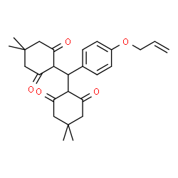 ChemSpider 2D Image | 2,2'-{[4-(Allyloxy)phenyl]methylene}bis(5,5-dimethyl-1,3-cyclohexanedione) | C26H32O5