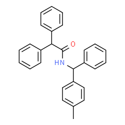 ChemSpider 2D Image | N-[(4-Methylphenyl)(phenyl)methyl]-2,2-diphenylacetamide | C28H25NO