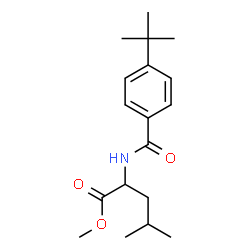 ChemSpider 2D Image | Methyl N-(4-tert-butylbenzoyl)leucinate | C18H27NO3