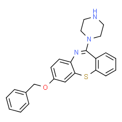 ChemSpider 2D Image | 7-(Benzyloxy)-11-(1-piperazinyl)dibenzo[b,f][1,4]thiazepine | C24H23N3OS