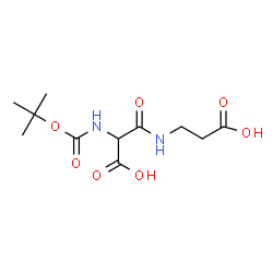 ChemSpider 2D Image | 2-Carboxy-N-[(1,1-dimethylethoxy)carbonyl]glycyl-Î²-alanine | C11H18N2O7