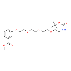 ChemSpider 2D Image | Methyl 3-[(2,2-dimethyl-4-oxo-3,8,11,14-tetraoxa-5-azahexadecan-16-yl)oxy]benzoate | C21H33NO8