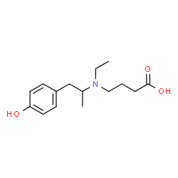 ChemSpider 2D Image | 4-{Ethyl[1-(4-hydroxyphenyl)-2-propanyl]amino}butanoic acid | C15H23NO3