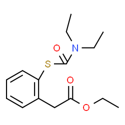 ChemSpider 2D Image | Ethyl {2-[(diethylcarbamoyl)sulfanyl]phenyl}acetate | C15H21NO3S