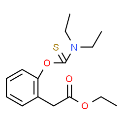 ChemSpider 2D Image | Ethyl {2-[(diethylcarbamothioyl)oxy]phenyl}acetate | C15H21NO3S