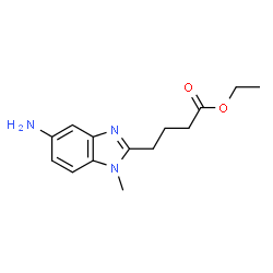 ChemSpider 2D Image | Ethyl 5-amino-1-methyl-1H-benzimidazole-2-butanoate | C14H19N3O2