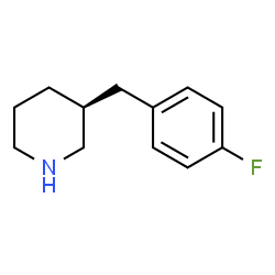 ChemSpider 2D Image | (S)-3-(4-Fluorobenzyl)piperidine | C12H16FN