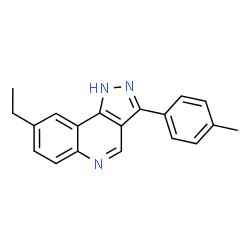 ChemSpider 2D Image | 8-Ethyl-3-(4-methylphenyl)-1H-pyrazolo[4,3-c]quinoline | C19H17N3