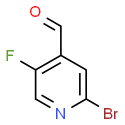 ChemSpider 2D Image | 2-Bromo-5-fluoroisonicotinaldehyde | C6H3BrFNO