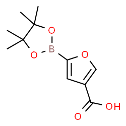 ChemSpider 2D Image | 5-(4,4,5,5-Tetramethyl-1,3,2-dioxaborolan-2-yl)-3-furoic acid | C11H15BO5