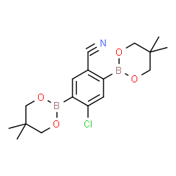 ChemSpider 2D Image | 4-Chloro-2,5-bis(5,5-dimethyl-1,3,2-dioxaborinan-2-yl)benzonitrile | C17H22B2ClNO4