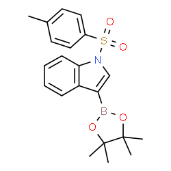 ChemSpider 2D Image | 3-(4,4,5,5-Tetramethyl-1,3,2-dioxaborolan-2-yl)-1-tosyl-1H-indole | C21H24BNO4S