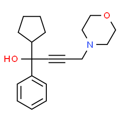 ChemSpider 2D Image | 1-Cyclopentyl-4-(4-morpholinyl)-1-phenyl-2-butyn-1-ol | C19H25NO2