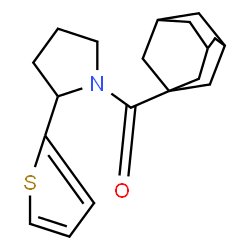 ChemSpider 2D Image | Adamantan-1-yl[2-(2-thienyl)-1-pyrrolidinyl]methanone | C19H25NOS