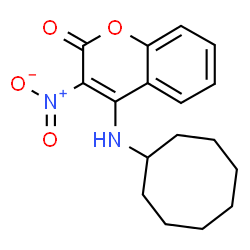ChemSpider 2D Image | 4-(Cyclooctylamino)-3-nitro-2H-chromen-2-one | C17H20N2O4