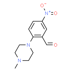 ChemSpider 2D Image | 2-(4-Methyl-1-piperazinyl)-5-nitrobenzaldehyde | C12H15N3O3