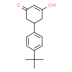 ChemSpider 2D Image | 3-Hydroxy-5-[4-(2-methyl-2-propanyl)phenyl]-2-cyclohexen-1-one | C16H20O2