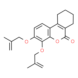 ChemSpider 2D Image | 3,4-Bis[(2-methyl-2-propen-1-yl)oxy]-7,8,9,10-tetrahydro-6H-benzo[c]chromen-6-one | C21H24O4