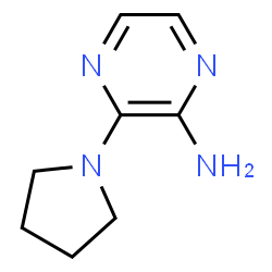 ChemSpider 2D Image | 3-(1-Pyrrolidinyl)-2-pyrazinamine | C8H12N4