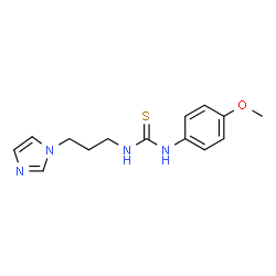 ChemSpider 2D Image | 1-[3-(1H-Imidazol-1-yl)propyl]-3-(4-methoxyphenyl)thiourea | C14H18N4OS