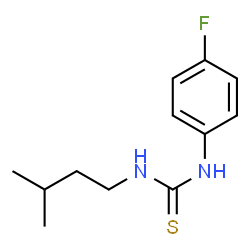 ChemSpider 2D Image | 1-(4-Fluorophenyl)-3-(3-methylbutyl)thiourea | C12H17FN2S