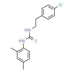 ChemSpider 2D Image | 1-[2-(4-Chlorophenyl)ethyl]-3-(2,4-dimethylphenyl)thiourea | C17H19ClN2S