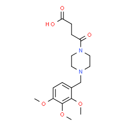 ChemSpider 2D Image | 4-Oxo-4-[4-(2,3,4-trimethoxybenzyl)-1-piperazinyl]butanoic acid | C18H26N2O6