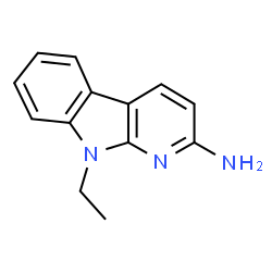 ChemSpider 2D Image | 9-Ethyl-9H-pyrido[2,3-b]indol-2-amine | C13H13N3