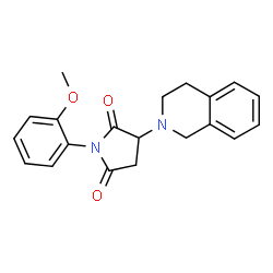 ChemSpider 2D Image | 3-(3,4-Dihydro-2(1H)-isoquinolinyl)-1-(2-methoxyphenyl)-2,5-pyrrolidinedione | C20H20N2O3
