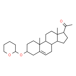 ChemSpider 2D Image | 3-(Tetrahydro-2H-pyran-2-yloxy)pregn-5-en-20-one | C26H40O3